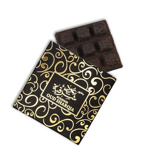 Bakhoor Oud Sharqia Arabic Incense Bricks - Long Lasting عود بخور | Exotic Woody and Musky Scent - Arabian Oud Rose Use on Frankincense Burner for Meditation and Relaxation - 40g (Pack of 01) - size: Pack of 01