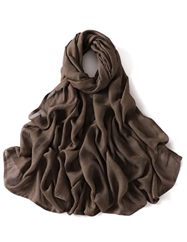 Txameru Women's Viscose Cotton Hijab Scarf - color: Khaki