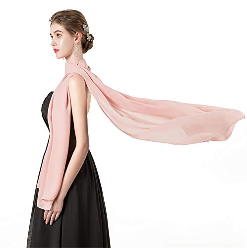 Shawl and Wrap for Evening Dresses Wedding Sheer Scarfs Women Scarve - color: Blush, size: One Size
