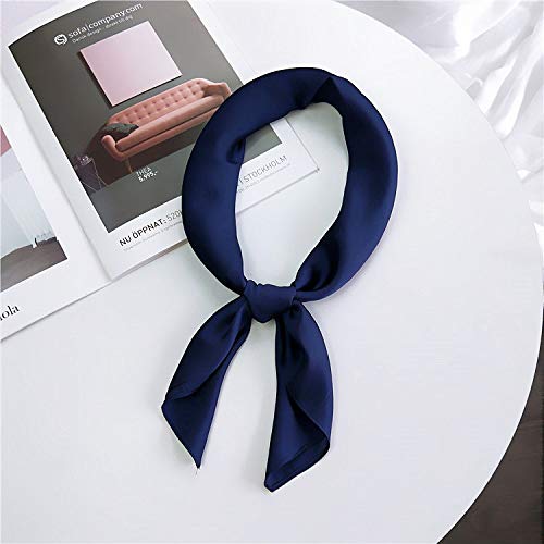 Glamorstar Satin Neck Scarf 6 Packs Square Handkerchief for Women - color: 6 Packs - Black,red,blue,white,pink,gray
