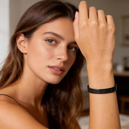 YANCHUN Ayatul Kursi Bracelet Islamic Arabic Jewelry Gifts Arabic Cuff Bracelet Gifts for Women Men Islamic Jewelry Gifts for Him - color: A2:black bangles Bracelets