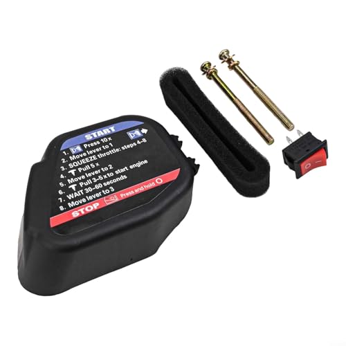 String Trimmer Air Filter Cover Assembly, Eater Filter Housing, Plastic and Metal Construction, Compatible with 753-06415, 53-06193, 316794450