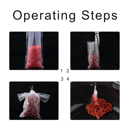 100 Pcs Water Soluble Baits Bag Carp Baits Fishing Bag PVA Carp Fishing Bag for Solid Bait Carp Fishing (7 * 15CM)