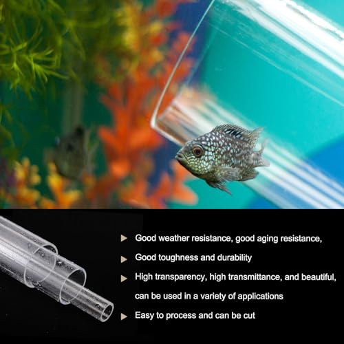 18" Clear Plastic Rigid Pipe 47mm ID x 50mm OD (1 7/8" ID x 2" OD) Acrylic Round Tubing, [for Plumbing, Hydraulics, Aquarium] - size: 1.875" x 2"