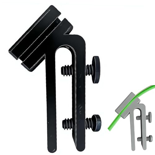 Fish Tank Hose Holder, Adjustable Fish Tank Pipe Clamp for Bucket & Fishs Tank, for Aquarium Water Changes,Gardening,Washing,Anti-Slip, ool-Free,for Sink & Plumbing Applications,3.15x5.51” (Black) - color: Black