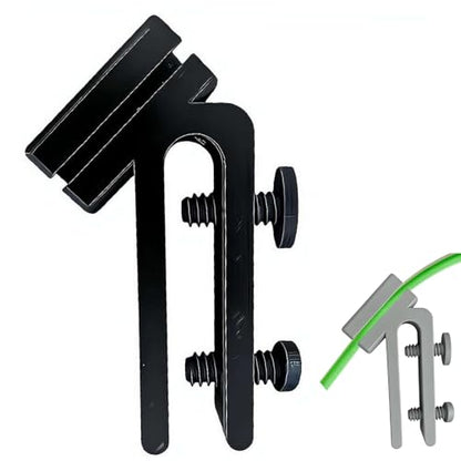 Fish Tank Hose Holder, Adjustable Fish Tank Pipe Clamp for Bucket & Fishs Tank, for Aquarium Water Changes,Gardening,Washing,Anti-Slip, ool-Free,for Sink & Plumbing Applications,3.15x5.51” (Black) - color: Black