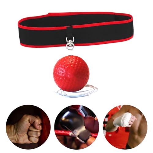 Boxing Reflex Ball Headband Adjustable Headband Boxing Gear Reflex Ball on String with Headband for Fitness MMA Kids Adults