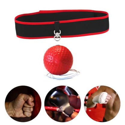 Boxing Reflex Ball Headband Adjustable Headband Boxing Gear Reflex Ball on String with Headband for Fitness MMA Kids Adults
