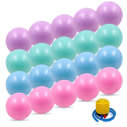 20-Pack of 9 Inch Exercise Balls, Pilates Ball & Mini Yoga Ball for Physical Therapy, Core Strength, Stability Training - Anti-Burst, Slip Resistant for Home, Gym, Office - Bulk Set