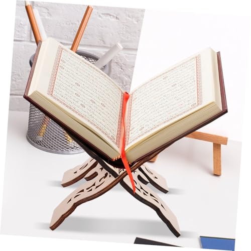 VILLCASE Wooden Reading Stand for Desk Multi-Functional Bible Book Holder Creative Design Space-Saving for Home Office Library Temple and Buddhist Hall Reading - color: Picture 1