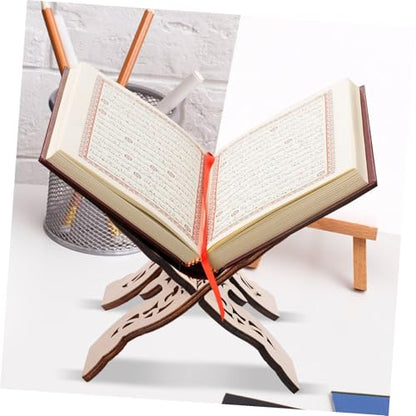 VILLCASE Wooden Reading Stand for Desk Multi-Functional Bible Book Holder Creative Design Space-Saving for Home Office Library Temple and Buddhist Hall Reading - color: Picture 1