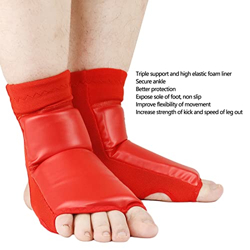 Taekwondo Foot Protector Boxing Foot Protector, Taekwondo Foot Pads Boxing Foot Protectors Adult Training Taekwondo Gear Non Slip Impact Ankle Pads Protective (L)