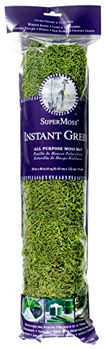SuperMoss (22428) InstantGreen Moss Mat (Spanish Moss), Grass Green, 18 x 48"" - color: Grass Green, size: 18" x 48"
