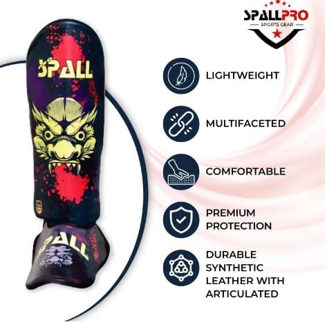 Muay Thai Guards Shin Guards for Kickboxing Martial Arts Kicking BJJ Boxing Equipment MMA Training and Sparring Leg Guard with Instep Protection Pads - color: Green, size: Small