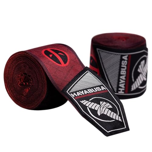 Hayabusa Marvel Hero Elite Mexican Style Boxing Hand Wraps for Men & Women - color: Deadpool