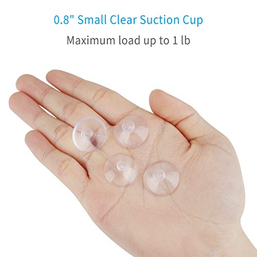 Pawfly 10 Pack Clear Suction Cups 0.8 Inch PVC Plastic Sucker Without Hooks for Home Decoration and Organization - style: 0.8 in 10pcs