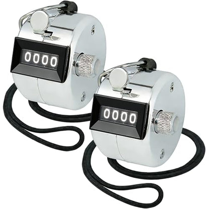 Amble Tally Clicker Counter, Metal Case Mechanical Clicker Digital Handheld Tally Counter with Nylon Lanyard - color: 2-pack
