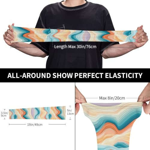 Arm Sleeves Outdoor Garden Sports Cooling Sun Sleeve for Women Men Farm - color: Abstract
