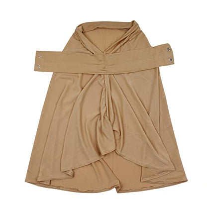 Suillty Fashion Muslim Hijab for Women Instant Snap Fastener Hijab Inner Cap Full Cover Head Wraps Scarf Islam Turban Caps - color: Beige