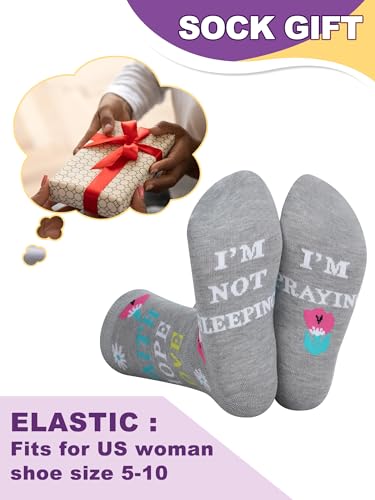 Hercicy 6 Pairs Christian Socks for Women, Inspiration Words Religious Bible Verse Jesus Church Faith Socks Bulk Gifts