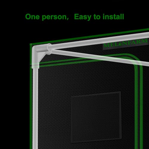 2x2 Grow Tent, 24"x24"x48'' High Reflective 600D Diamond Mylar Canvas with Observation Window and Floor Tray for Hydroponic Indoor Plant Growing - size: 24"x24"x48"