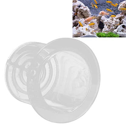 Acrylic Transparent Feeder Cover Breeding Protection Cover for Aquarium Fish Tank Blocking Sand and Gravel Safe for Fishes 50mm Height 65mm Outer Diameter