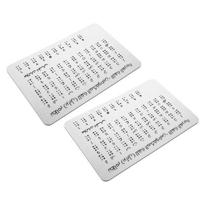 Toddmomy 2Pcs Arabic Braille for Beginners Raised Dots Study Tool for Blind Portable Montessori Aid for Schools and Home