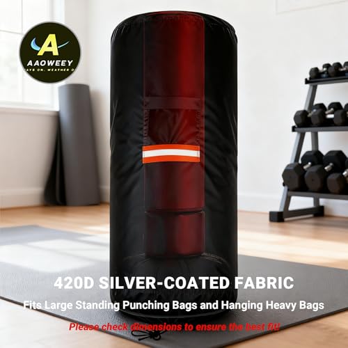 Free Standing Punching Bag Cover Outdoor Waterproof 420D Oxford Fabric, Full Protector for Boxing Dummy and Stand, Heavy Duty Cover for Heavy BOB Punching Bag 70" H x 28" D
