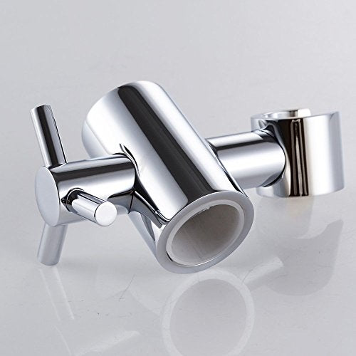 Solid Brass Replacement 25mm Hand Held Shower Bracket for Slider Height & Angle Adjustable Sprayer Holder on Slide Bar, Chrome