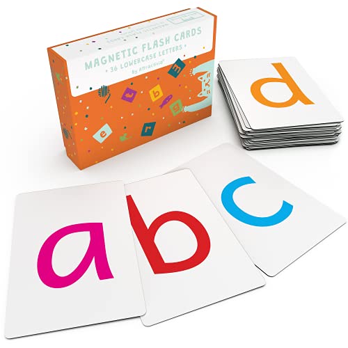 Attractivia Magnetic Big Alphabet ABC Flash Cards - 36 Sturdy Lowercase Large Letters(3 Sets of Vowels) - for Classroom Teachers, Homeschool, ESL, Kids and Adults - style: Lowercase