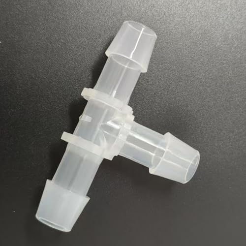3 Way Tee Connector Equal Barbed T-Fitting 3 Way Hose Barb Adapter for Laboratory Biochemical Analytical Instruments Food Machinery Aquarium Equipment 100pc/pk (12.7mm 1/2'' Cir) - size: 12.7mm 1/2'' Cir