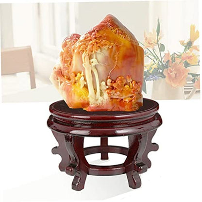 Toyvian Wooden Plant Pot Riser High Density Board Sturdy Display Stand for Indoor Flowerpots Vase Fish Tank Base with Stable Support Wood Plant Stand for Various Shapes