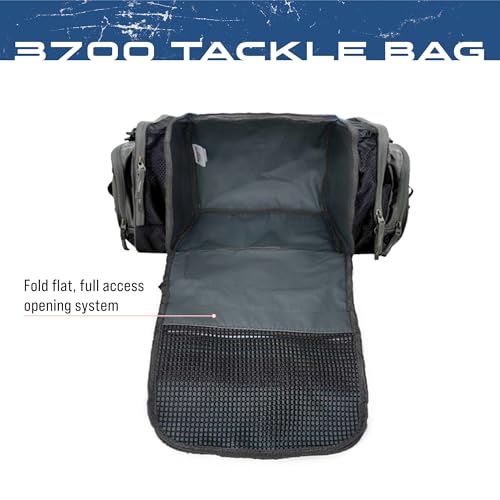 FROGG TOGGS Heavy Duty Fishing Tackle Duffle Bag, Includes Bait Trays, Black, 3700 - color: Black, style: 3700