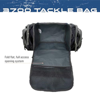 FROGG TOGGS Heavy Duty Fishing Tackle Duffle Bag, Includes Bait Trays, Black, 3700 - color: Black, style: 3700