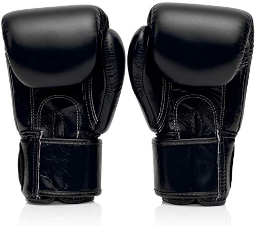 Fairtex Black Large Shin Guards + BGV1 16 oz Black Muay Thai Handwraps 180 inch