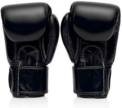 Fairtex BGV1 무에타이 복싱 트레이닝 스파링 장갑 남성, 여성, 아동용 | 프리미엄 품질, 경량 및 충격 흡수 복싱 장갑 - color: 블랙., size: 12온스