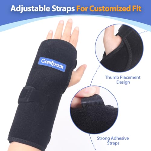 Comfpack Wrist Ice Pack for Carpal Tunnel, Reusable Hot Cold Therapy Hand Ice Pack Wrap Wrist Ice Brace for Hand Surgery, Rheumatoid, Tendinitis, Swelling, Injuries, Pain Relief