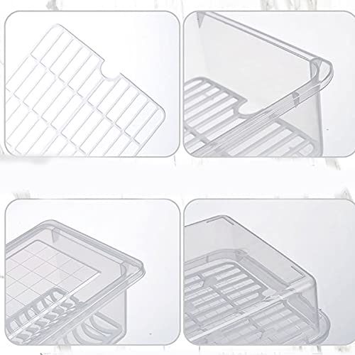 Bento Boxes Food Storage Containers with Removable Drain Plate, for Family, Tray to Keep Fruits, Vegetables, Meat, Fish Etc. Out of The Drippings(Large) - size: Large