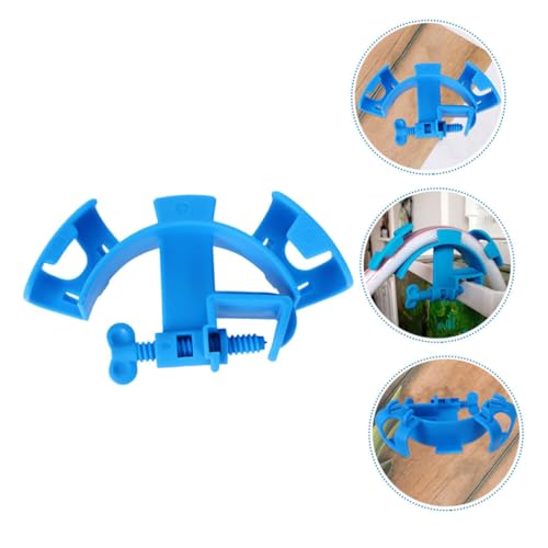 Mikikit 2pcs Sturdy Abs Water Pipe Holder Clips for Fish Tank Easy to Install Aquarium Hose Fixing Clamp Space Saving Design for Tubing