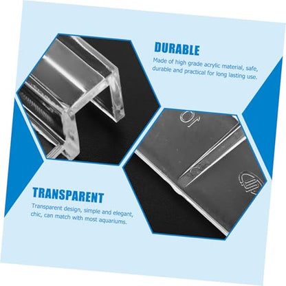 Toyvian 4pcs Sturdy Aquarium Cover Racks Acrylic Fish Tank Lid Brackets for Secure Support and Insulation for Covers Various Aquariums and Design