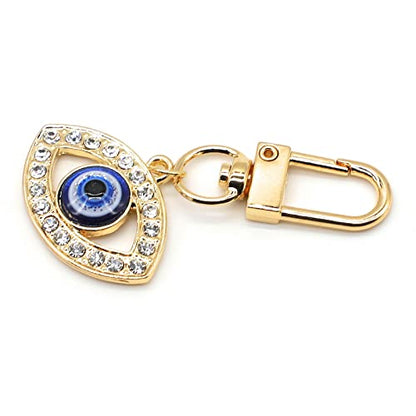 Evil Eye Keychains Car Key Ring Bag Purse Charm for Women Men - Good Luck Amulet Protection - color: C