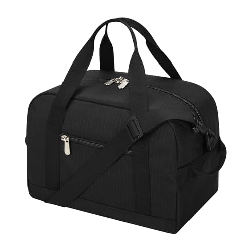 Apenze Small Gym Bag Carry On Bag - 12 in Mini Duffle Bag Lightweight for Overnight Travel（Black） - color: Black, size: 12inch
