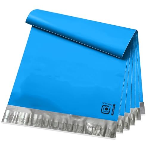 POLYSELLS 100 pcs 9x12 Inches Blue Poly Mailers Shipping Envelopes, Strong Adhesive Sealing, Waterproof, and Tear-resistant Postal Mailing Bags for Clothing and Accessories - color: Blue, size: 9"x12"
