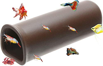 Saim Aquarium Decorations Pleco Cave, Betta Fish Ceramic Cave Decor Hideout, Fish Shrimp Breeding Caves Aquarium Rocks for Shrimp Cichlid Hiding Breeding - Large - size: larger