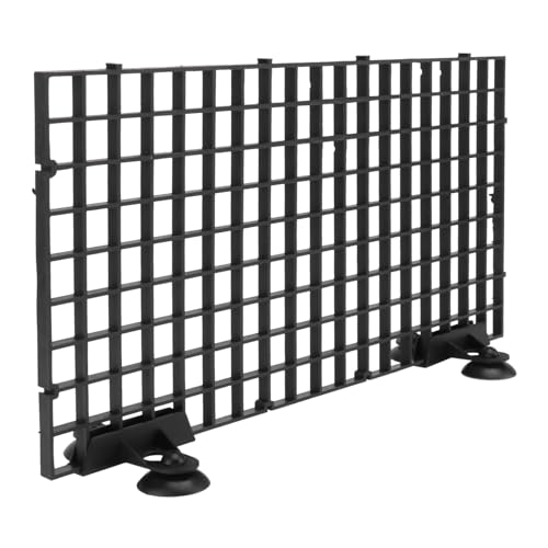 LIOOBO Separation Net Fish Tank Board with Clamp Pair Black for Betta Fish Aquariums