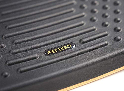 FEZIBO Standing Desk Mat with Anti Fatigue Bar, Wooden Wobble Balance Board with Ergonomic Design Comfort Floor Mat