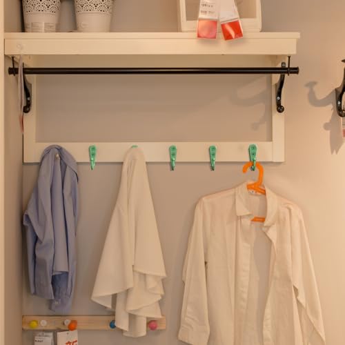 15-Pack Green Wall Mount Hooks for Hanging Coats & Towels | Screw-in Hangers with 30 Screws for Keys, Robes, Scarves, Bags, Caps & Mugs - color: 15PCS Mint Green Hooks