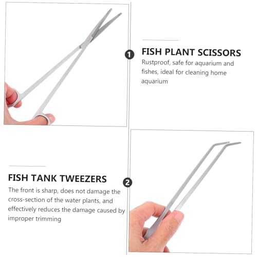 1set Aquarium Aquascaping Tools Kit Scissors Tweezers Spatula for Fish Tank Maintenance for Water Plants Substrate Gravel Care