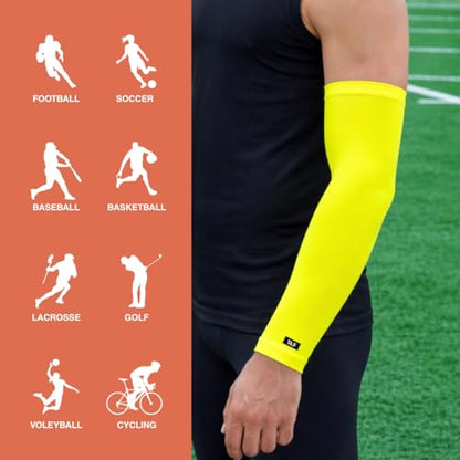Solid Arm Sleeve - color: Hue Yellow Lemon, size: 3X-Large