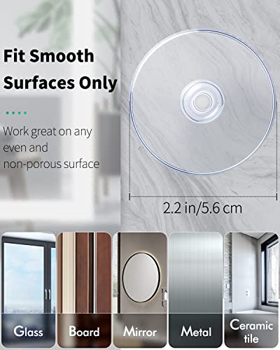 Pawfly 10 Pack Suction Cups, Small Rubber Suction Cups for Home Kitchen Bathroom Organization Christmas Decoration Window (2.2 Inch) - style: 2.2 in 10pcs